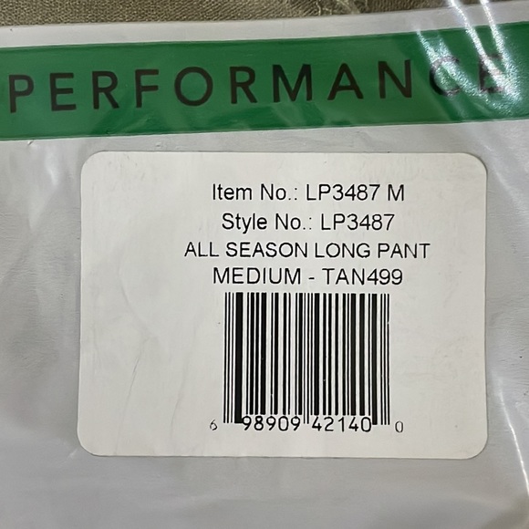 Rock Face Mens All Season Long Pant Size Medium Tan NWT Made In The USA - Picture 2 of 7